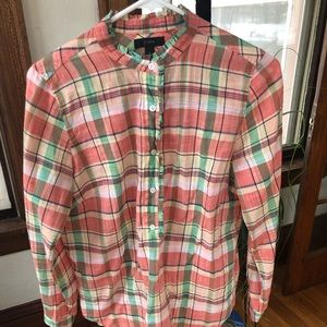 JCrew Plaid Linen Shirt